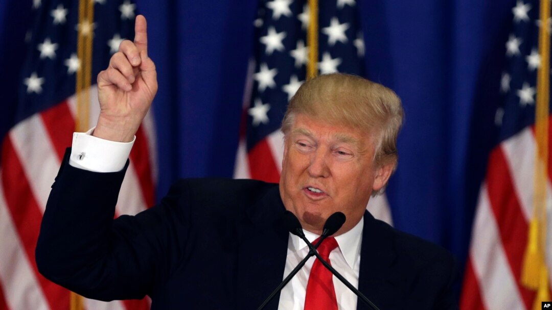 Ứng cử viên tổng thống Đảng Cộng hòa Donald Trump.