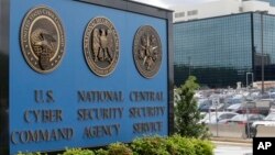 FILE - A sign stands outside the National Security Administration (NSA) campus in Fort Meade, Maryland, June 6, 2013. 