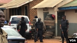 The Kasangati Police station where Robert Kyagulanyi (aka Bobi Wine) was said to have been held, in Kasangati, Uganda. (H. Athumani/VOA)
