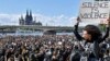 Thousands of people demonstrate in Cologne, Germany, June 6, 2020, to protest against racism and the recent death of George Floyd in police custody in Minneapolis, Minn.
