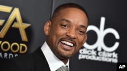 Will Smith arrives at the Hollywood Film Awards at the Beverly Hilton Hotel on Nov. 1, 2015, in Beverly Hills, Calif. 