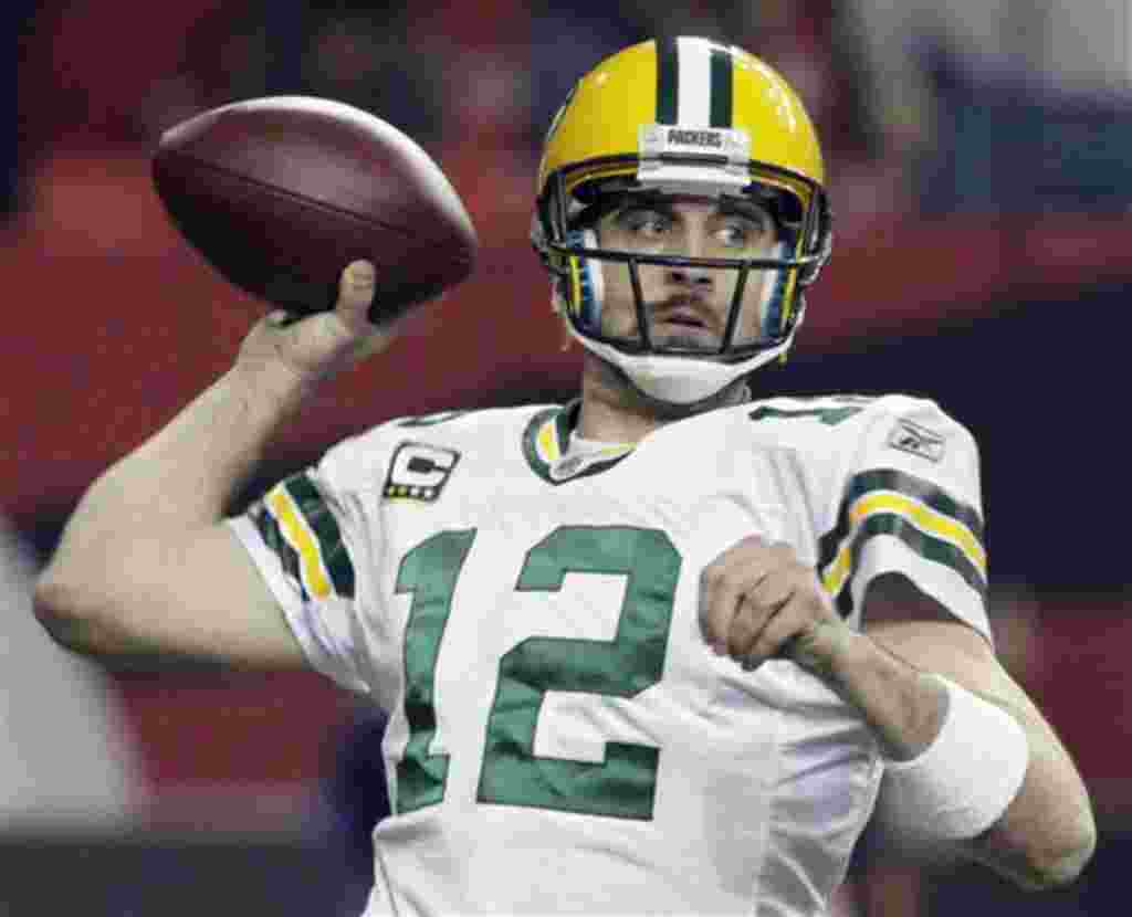 Green Bay Packers quarterback Aaron Rodgers.