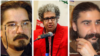 Iranian writers Reza Khandan-Mahabadi, left, Baktash Abtin, center, and Keyvan Bajan, members of the Iranian Writers Association, were sentenced on May 15, 2019, to six years in prison each by a Tehran court for alleged security offenses, according to IWA.