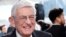 FILE - Billionaire philanthropist Eli Broad, arrives for a groundbreaking ceremony for The Grand, a long-delayed massive development in downtown Los Angeles on Feb. 11, 2019. 