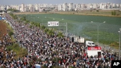 Акция протеста у авиабазы Инджирлик в Турции, 5 ноября 2023