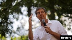 Democratic 2020 U.S. presidential candidate and former U.S. Representative Beto O'Rourke speaks during a campaign stop in Manchester, New Hampshire, July 13, 2019. 