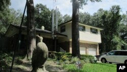 FILE - The home of accused 9/11 bomb plotter Joshua Goldberg is seen in Orange Park, Florida, Sept. 11, 2015.