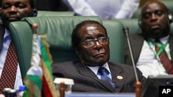 Zimbabwe's President Robert Mugabe, during the second Afro Arab summit in Sirte, Libya, 10 Oc 2010 (file photo)