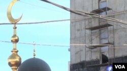 新的莫斯科清真寺正在擴建中,這是莫斯科4座清真寺之一.(視頻截圖)