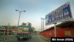 Hindu nationalist groups put up this billboard in north Indian city of Jammu last year threatening the local Rohingya refugees to leave the region. 