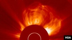 The Solar Heliospheric Observatory merilis gambar Coronal Mass Ejection (CME) atau badai di permukaan matahari (Foto: 23/1).