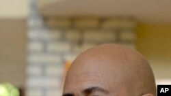 Haiti's President-elect Michel Martelly answers reporters' questions at Karibe Hotel in Port-au-Prince, April 8, 2011