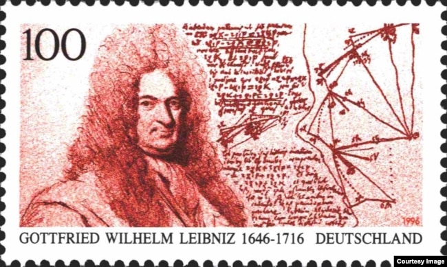 Leibniz trên một con tem Đức phát hành năm 1996.