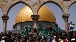تجمع اعتراضی فلسطینیان در الاقصی