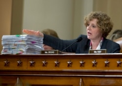 FILE - Congresswoman Susan Brooks, R-Ind., at a House hearing on the attacks on the U.S. consulate in Benghazi in 2012, May 6, 2012.
