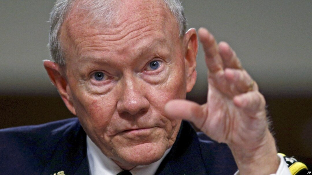 Chairman of the Joint Chiefs of Staff General Martin Dempsey testifies during a Senate Armed Services Committee hearing on "Counter-ISIL Strategy" on Capitol Hill in Washington, July 7, 2015.