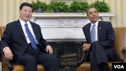 Presiden Barack Obama menerima kunjungan Wapres Tiongkok Xi Jinping di Gedung Putih, Selasa (14/2).