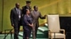 UMongameli Robert Mugabe engakakhulumi emhlanganweni weUnited Nations General Assembly ngoLwesine.