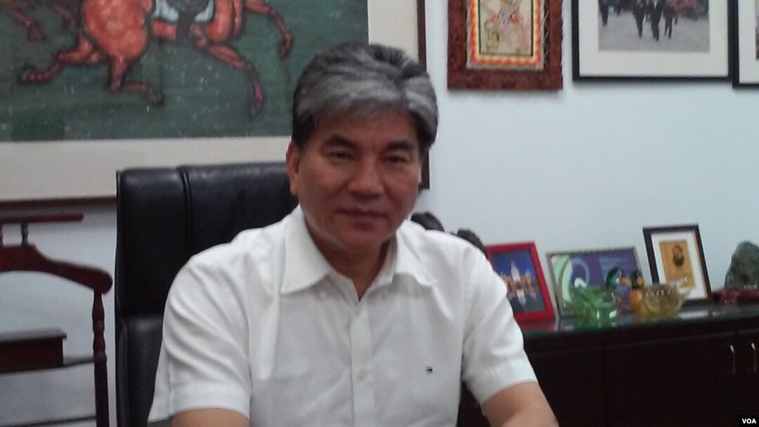 前内政部长李鸿源教授(美国之音 赵婉成拍摄)
