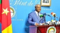 Le Ministre de la fonction publique Joseph Le lors de la mise au point sur la campagne de vaccination des agents de l’Etat, à Yaoundé, le 21 octobre 2021. (PHOTO cellule communication ministère de la fonction publique)