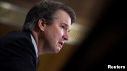 Judge Brett Kavanaugh testifies during the Senate Judiciary Committee hearing on his nomination to the Supreme Court of the United States, on Capitol Hill in Washington, Sept. 27, 2018.