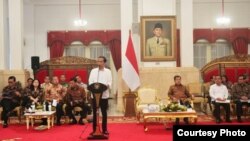 Presiden Joko Widodo memimpin Rapat Kabinet Paripurna di Istana Negara Jakarta (9/9). (Foto: Biro Pers Kepresidenan)