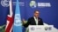 Alok Sharma, president of the COP26 summit. gestures during a press conference at the end of the COP26 U.N. Climate Summit in Glasgow, Scotland, Nov. 13, 2021.