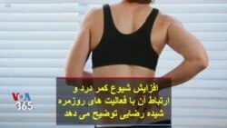 افزایش شیوع کمر درد و ارتباط آن با فعالیت های روزمره؛ شیده رضایی توضیح می دهد