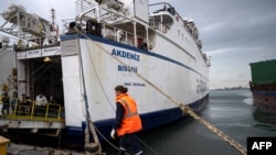 Gazze’ye denizden insani yardım götürmek için oluşturulan Özgürlük Filosu Koalisyonu'nun Akdeniz gemisi