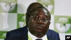 Christopher Msando, responsable chargé de superviser le système informatique de la Commission électorale kényane (IEBC), lors d'une conférence de presse à Nairobi, 6 juillet 2017.