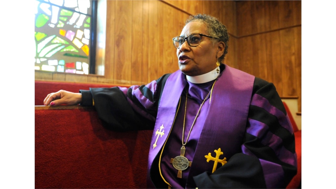 Bishop Teresa Jefferson-Snorton of the Christian Methodist Episcopal Church is shown at Moody Temple CME Church in Fairfield, Ala., Nov. 16, 2021.