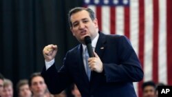 Republican presidential candidate Senator Ted Cruz speaks during a campaign event April 7, 2016, in Scotia, New York. Cruz dealt a double-digit blow to rival Trump in Wisconsin.