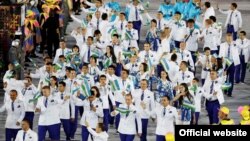 O'zbekiston jamoasi Olimpiya o'yinlarining ochilish marosimida, 5-avgust, 2016-yil.