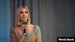 Ivanka Trump dalam pertemuan tahunan di IMF dan Bank Dunia di Washington, D.C. (Foto: dok).