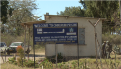 FILE - Signage at the Chikurubi maximum security prison just outside Harare, June 3, 2019. (Columbus Mavhunga/VOA)