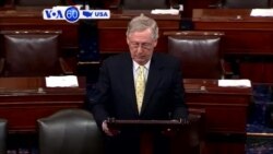 VOA60 America- Republican Majority Leader Mitch McConnell apologizes for not securing a bill to replace the Affordable Care Act
