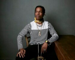 FILE - A$AP Rocky poses for a portrait to promote the film "Monster" at the Music Lodge during the Sundance Film Festival on Jan. 22, 2018, in Park City, Utah.