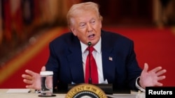 U.S. President Trump hosts a round table on collegiate sports in Washington