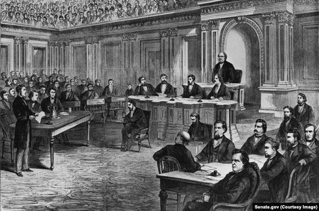 Andrew Johnson's impeachment trial in the U.S. Senate