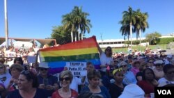 En la capital de Florida, Tallahassee, varias personas participan también de una marcha que concluirá delante del Capitolio estatal. (Foto José Pernalete)