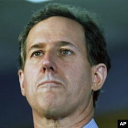 U.S. Republican presidential candidate and former Pennsylvania Senator Rick Santorum speaks at a campaign rally at Dayton Christian School in Miamisburg, Ohio, March 5, 2012