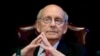 FILE - Supreme Court Associate Justice Stephen Breyer listens during a forum at the French Cultural Center in Boston, Feb. 13, 2017. 