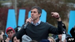 Democratic presidential candidate, former Rep. Beto O'Rourke (D-TX) addresses his supporters after announcing he was dropping out of the presidential race, Nov. 1, 2019, Des Moines, Iowa. 