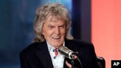 FILE - Cable television and radio personality Don Imus appears on his last "Imus in the Morning" program, on the Fox Business Network, in New York, May 29, 2015. 