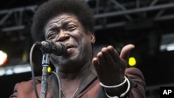 FILE - Soul singer Charles Bradley performs at the Shaky Knees Music Festival in Atlanta, Ga., May 9, 2014. His publicist said Bradley died Saturday after a battle with stomach cancer.