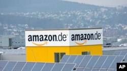 FILE - A distribution center of the online retailer Amazon is seen in Bad Hersfeld, Germany.