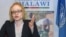 FILE - The U.N.'s independent expert on human rights and albinism, Ikponwosa Ero, addresses a news conference at the end of her official visit to Malawi on April 29, 2016. 