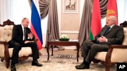 Встреча в Могилеве Владимира Путина и Александра Лукашенко
