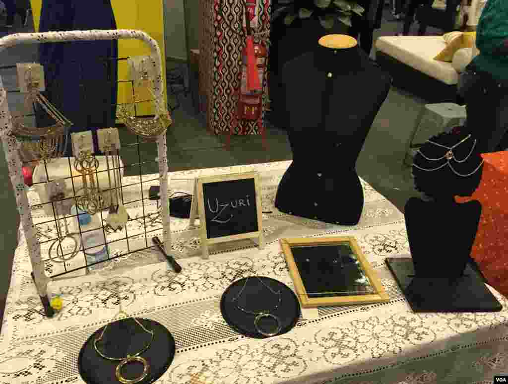 Booths in the Africa House or &quot;Casa de Africa&quot; display African accessories and jewelry