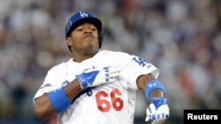 Yasiel Puig es uno de los muchos jugadores cubanos en Grandes Ligas.